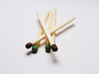 matches on a black background