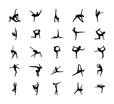 
Easy Gymnastic Poses Silhouette 
