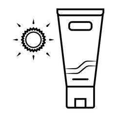 Sun cream icon vector illustration