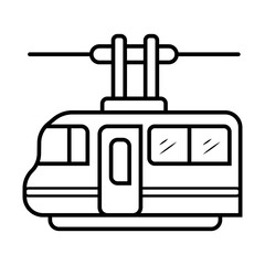 Cable car icon vector photo