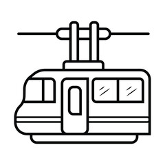 Cable car icon vector photo