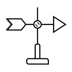 White wind compass direction icon