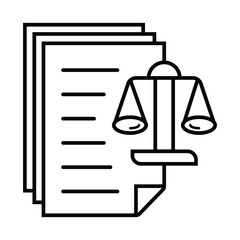 Legal documents line icon vector