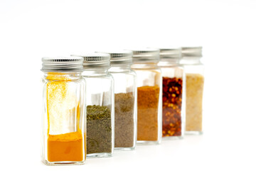 Glass jars for spices