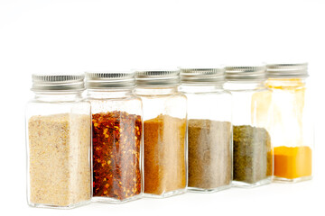 Glass jars for spices