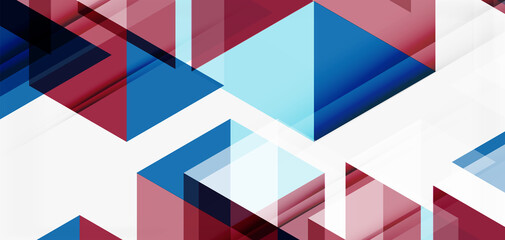 Geometric abstract background, mosaic triangle and hexagon shapes. Trendy abstract layout template for business or technology presentation, internet poster or web brochure cover, wallpaper