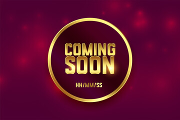 coming soon golden premium style background design