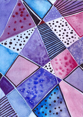 Fototapeta premium abstract hand-drawn watercolor paintings design backgrounds for decoration