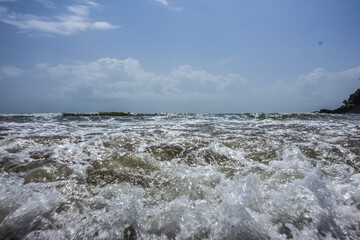 The play of water in Sea