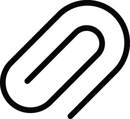 paperclip icon stroke isolated vector illustration