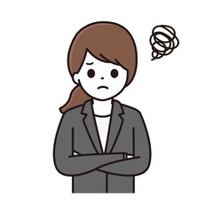 スーツ 女性 イラスト