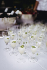 Drinks at a formal event