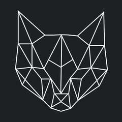 Fototapeta premium Vector abstract polygonal geometric cat head