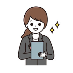 スーツ 女性 イラスト