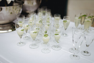 Drinks at a formal event