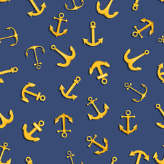 Vector Seamless Pattern of Anchors