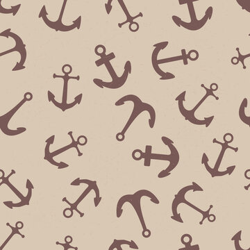 Vector Seamless Pattern of Anchors