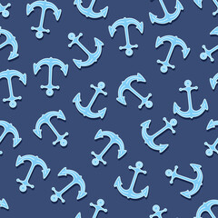 Vector Seamless Pattern of Anchors
