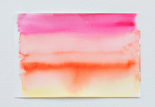 Orange, Pink And Yellow Water Color Background