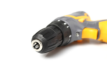 Power Cordless Screwdriver. Isolated on a white background.