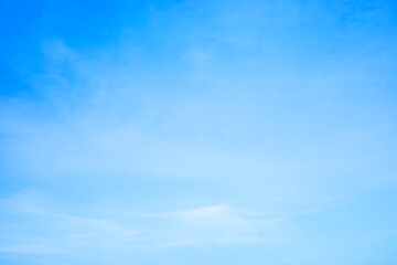Fantastic soft white clouds against blue sky and copy space.