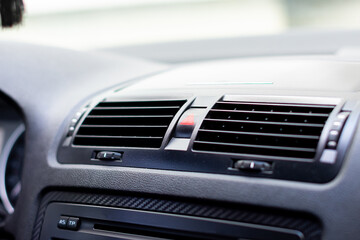 Obraz na płótnie Canvas Ventilation grills in the car. Car interior