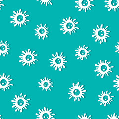 Bacteria and germs pattern, micro-organisms disease-causing objects, bacteria, viruses background. Flat Vector doodle style. Microbes and viruses pattern. Microscopic bacterium backdrop. Corona Virus