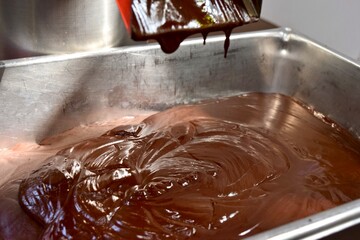 Chocolate machine in Vietnamese factory.