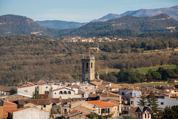 Fototapeta na wymiar An aerial view of the mountain Spanish village