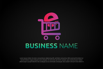 Alphabet Shopping Letter E Logo Template
