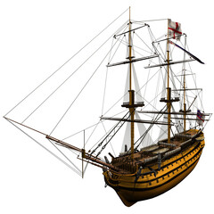 3d Rendering of the HMS Victory © Plutonius3d