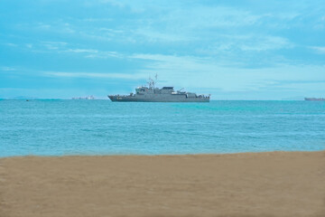 Panorama seascape
 of the beach In the summer without people during the day