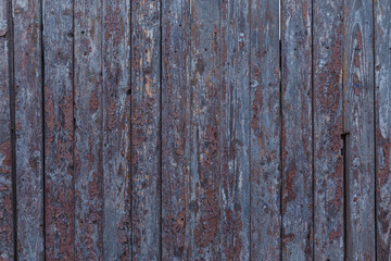 Brown wooden boards or fence texture background or backdrop with old paint