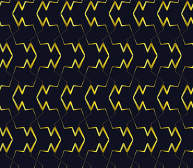 Luxury golden seamless pattern. Vector art deco background. Tessellating pattern. Elegant geometric design for fabric, packaging, invitation, wallpaper.