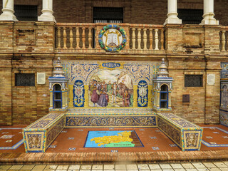 Coruna ceramic bench Seville