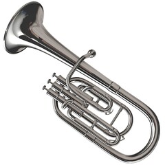 3d Rendering of a Silver Alto Horn