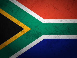 Grunge South Africa flag