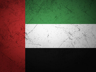 Grunge UAE flag