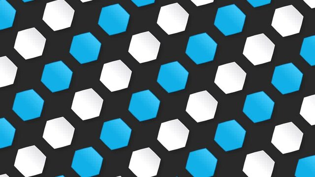 Seamless loop hexagon pattern background