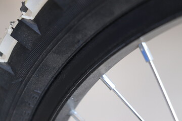 Cycle Tyre with visible spikes