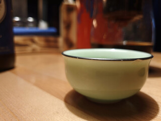 A Cup for a tea ceremony at dusk