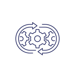 optimization process or operations line icon