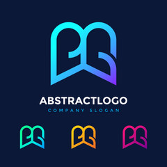 PG letter logo Design Colorful Unique Minimal Style Template Icon.