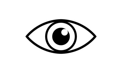 Eye, vision icon on isolated white background. EPS 10 vector.