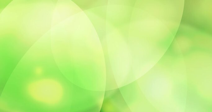 Abstract green background of animated bokeh particles for presentations, social media and relaxation. 15 second loop
