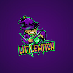 E-sports team logo template with littlewitch