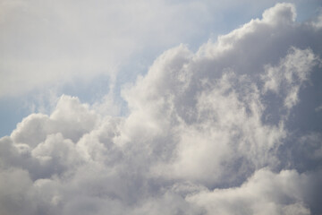 White clounds on the blue sky