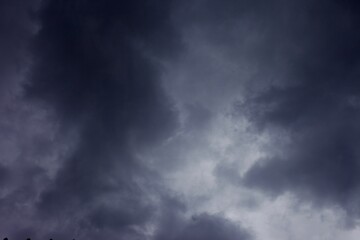 The clouds on the sky in stormy weather