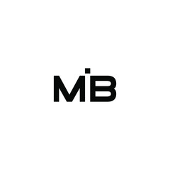 mib letter original monogram logo design