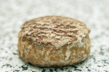 close-up of a gingerbread lying on a table
